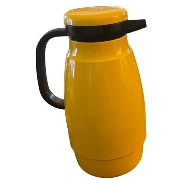 Crown Corning Thermique 1 Liter Yellow Thermal Server Carafe, Vintage - Picture 3 of 3
